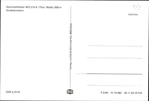 Ak Meura im Thüringer Wald, Kinderkurheim