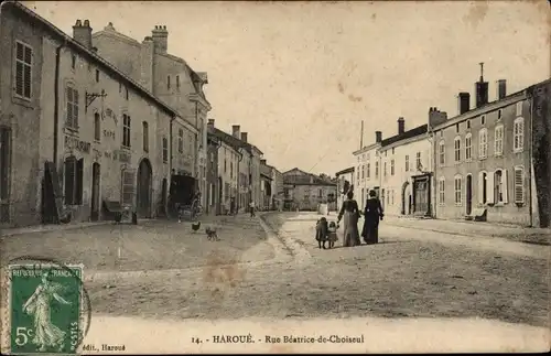 Ak Haroue Meurthe et Moselle, Rue Béatrice de Choiseul, Café