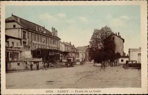 Ak Jarny Meurthe et Moselle, Place de la Gare