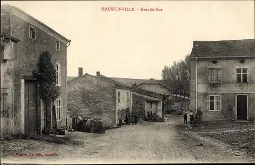 Ak Haussonville Meurthe et Moselle Elsass Lothringen, Grande Rue