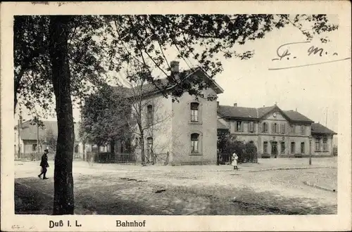 Ak Dieuze Duss Duß Lothringen Mosel, Bahnhof