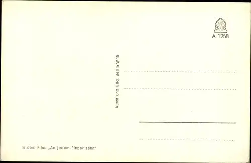 Ak Schauspieler Erich Auer, Film An jedem Finger zehn, Portrait