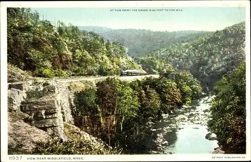 Ak Massachusetts USA, Berkshire Hills, Blick in die Nähe von Middlefield