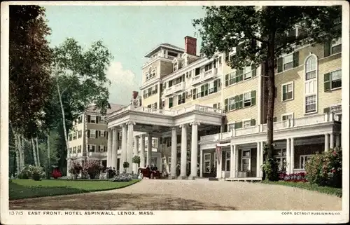 Ak Lenox Massachusetts USA, Hotel Aspinwall, Ostfront