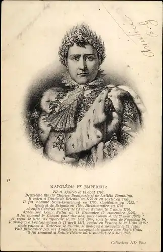 Ak Napoleon Ier Empereur, Portrait