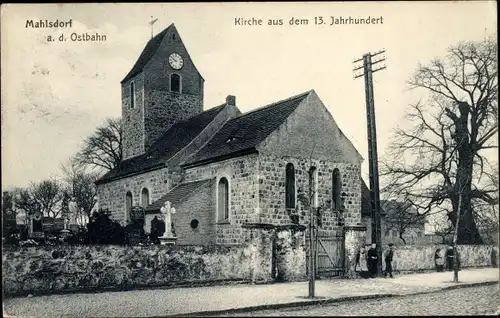 Ak Berlin Marzahn Mahlsdorf, Kirche aus d. 13. Jahrhundert