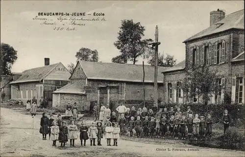 Ak Beaucamps le Jeune Somme, Kinder, Schule