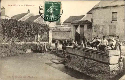 Ak Buchelay Yvelines, L'Abreuvoir