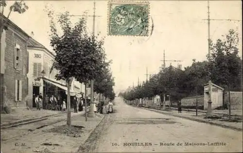Ak Houilles Yvelines, Route de Maisons Laffitte