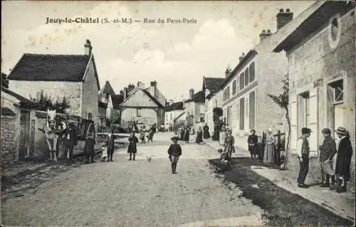 Ak Jouy le Châtel Seine et Marne, Rue du Petit Paris