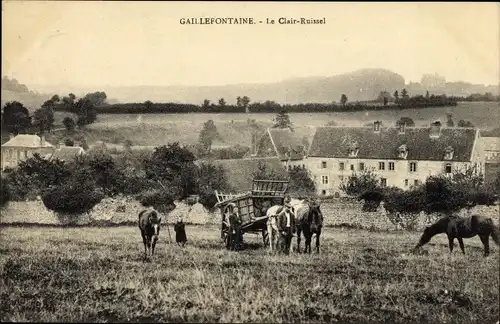 Ak Gaillefontaine Seine Maritime, Le Clair-Ruissel