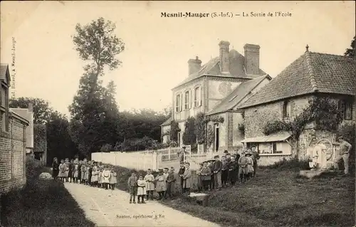 Ak Mesnil Mauger Seine Maritime, Abschluss der Schule