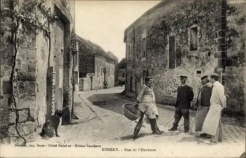 Ak Ennery Val d'Oise, Rue de l'Herbette