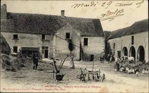 Ak Argenteuil Val d'Oise, Innenraum der Hospizfarm