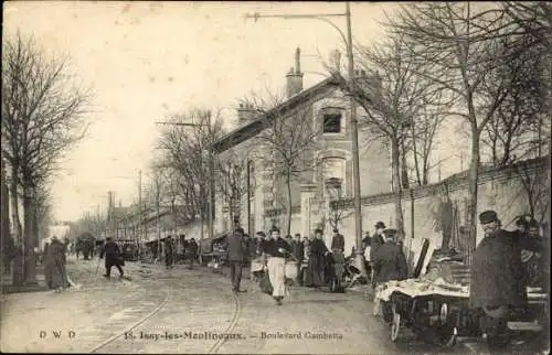 Ak Issy les Moulineaux Hauts de Seine, Boulevard Gambetta