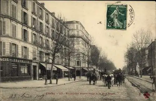 Ak Clichy Hauts de Seine, Boulevard Victor Hugo, Apotheke