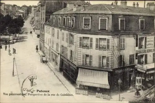 Ak Puteaux Hauts de Seine, Rue de Colombes, Lebensmittelgeschäft