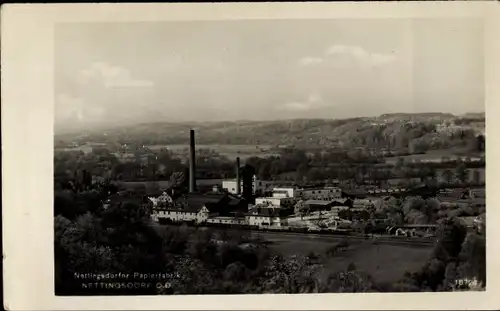 Foto Ak Nettingsdorf Ansfelden Oberösterreich, Papierfabrik