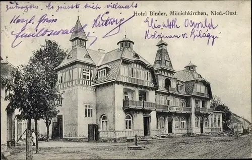 Ak Mönichkirchen in Niederösterreich, Hotel Binder