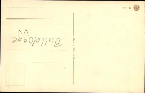 Künstler Ak Bulldogge, Hundeportrait