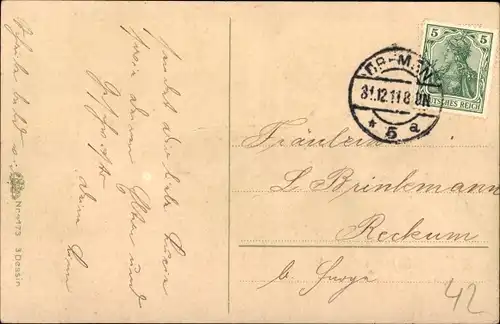 Präge Ak Glückwunsch Neujahr, Engel, Rosen