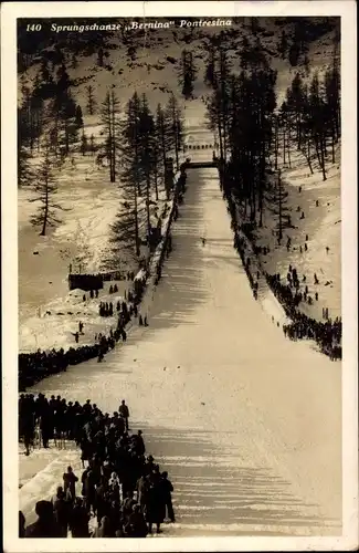 Ak Pontresina Kanton Graubünden Schweiz, Skisprungschanze