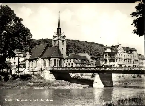 Ak Untermhaus Gera in Thüringen, Marienkirche