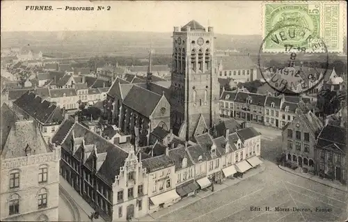 Ak Furnes Veurne Westflandern, Panorama