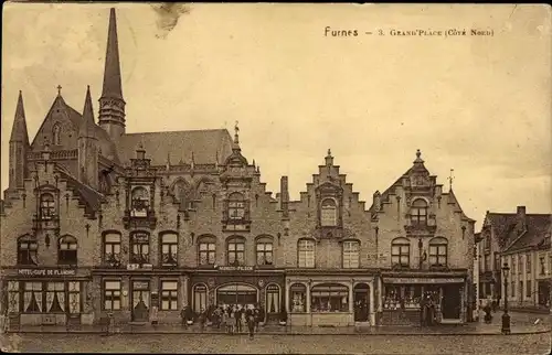 Ak Furnes Veurne Westflandern, Grand'Place, Cote Nord