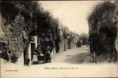 Ak Creil-Oise, Rue du Haut des Tufs