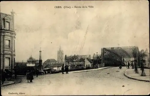 Ak Creil-Oise, Eingang zur Stadt, Brücke