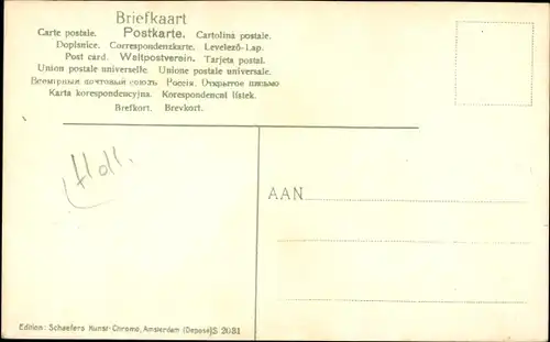 Ak Walcheren Zeeland, Bauernfamilie in niederländischer Volkstracht, Bauernstube, Wandteller