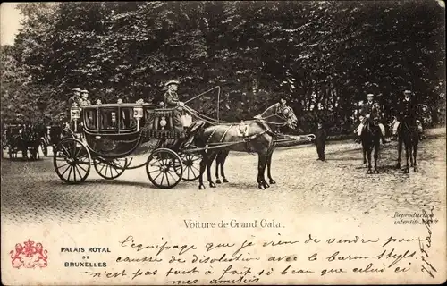 Ak Bruxelles Brüssel, Palais Royal, Voiture de Grand Gala