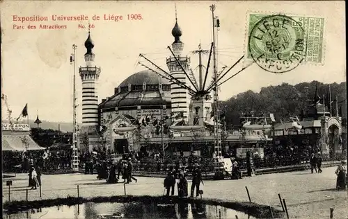 Ak Lüttich Lüttich Wallonien, Weltausstellung 1905, Vergnügungspark