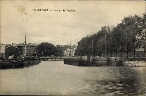 Ak Charleroi Wallonien Hennegau, Blick auf die Sambre