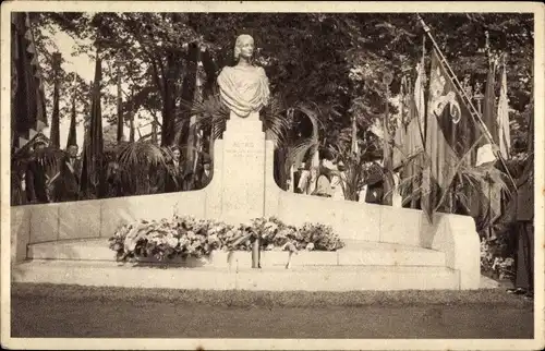 Ak Mons Wallonie Hennegau, Waux-Hall, Denkmal