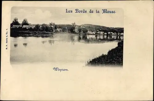Ak Wepion sur Meuse Wallonisches Namur, Die Ufer der Maas