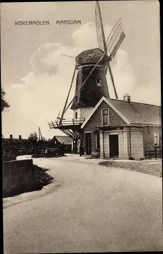 Ak Maasdam Südholland, Korenmolen