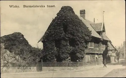 Ak Visby Wisby Schweden, Burmeisterska huset