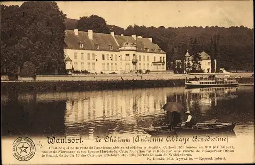 Ak Waulsort Hastière Wallonien Namur, Le Chateau, ehemalige Benediktinerabtei