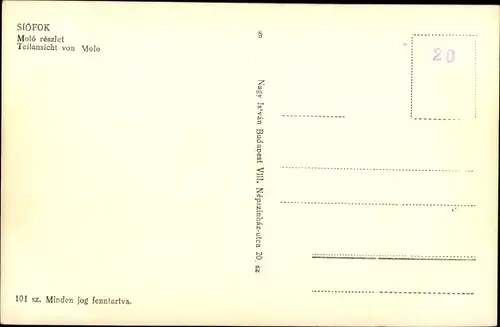 Ak Siofok Fock Ungarn, Totalansicht, Molo