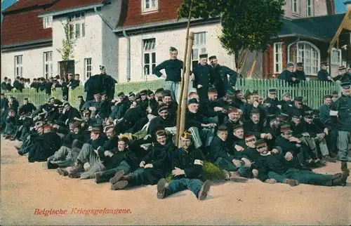Ak Belgische Kriegsgefangene, I WK
