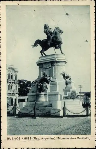 Ak Buenos Aires, Argentinien, Denkmal für Garibaldi