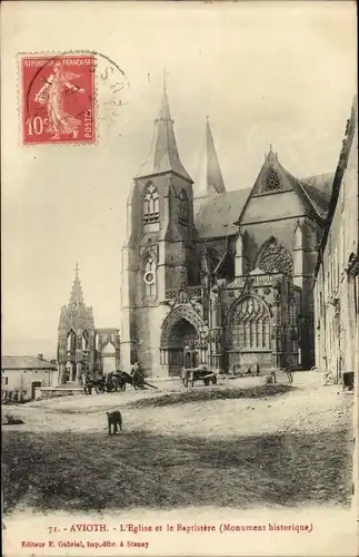 Ak Avioth Maas, Kirche, Baptisterium