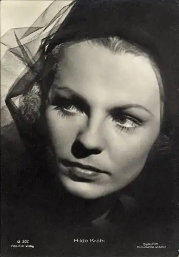 Ak Schauspielerin Hilde Krahl, Portrait