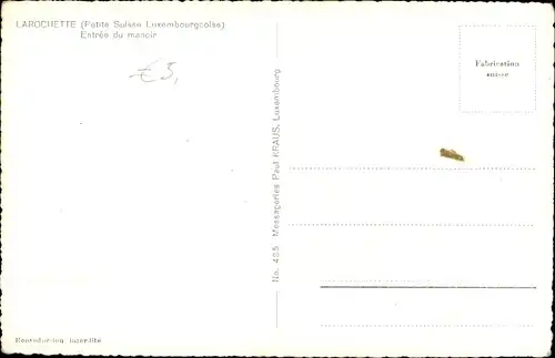 Ak Larochette Fels Luxembourg, Eingang des Herrenhauses