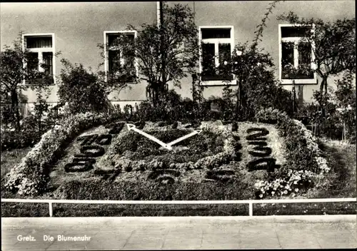 Ak Greiz im Vogtland, Blumenuhr