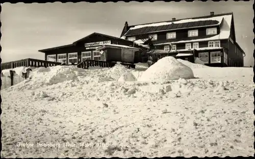 Ak Brotterode in Thüringen, Großer Inselsberg, Berggasthof Stöhr, Winter