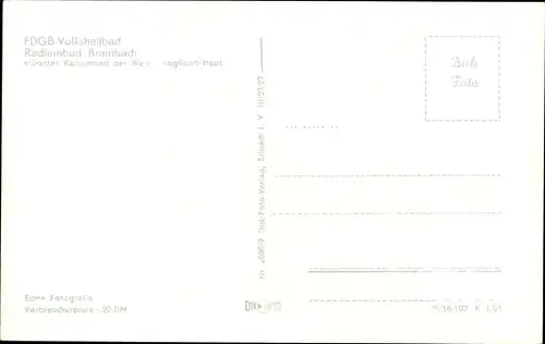 Ak Bad Brambach im Vogtland, FDGB-Volksheilbad, Vogtland-Haus