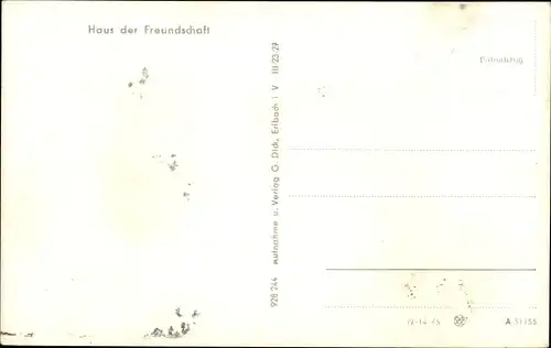 Ak Bad Brambach im Vogtland, Haus der Freundschaft